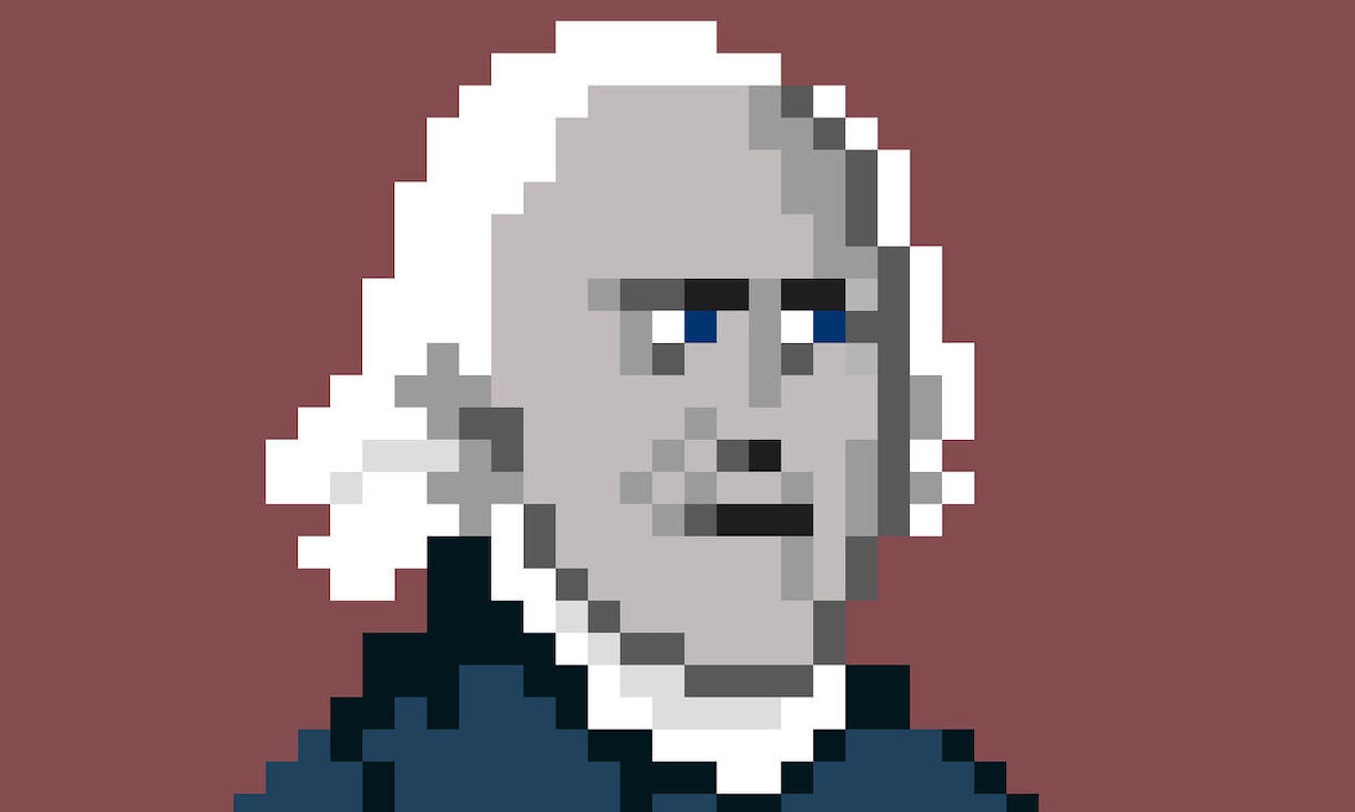 pixel image of founding father
