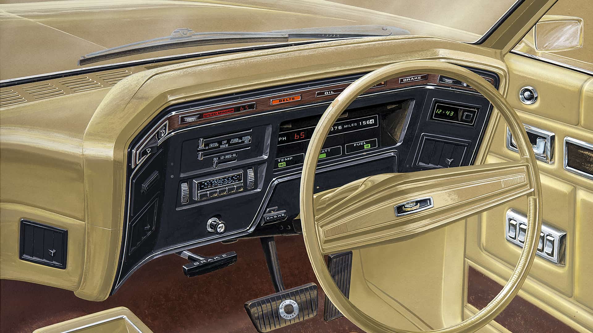 interior car steering wheel