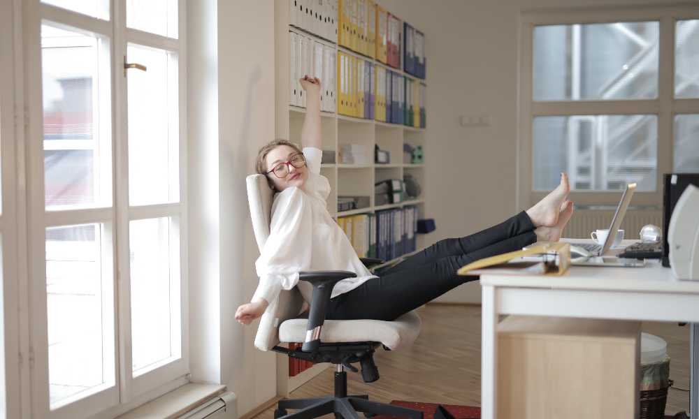 Person sitting in home office