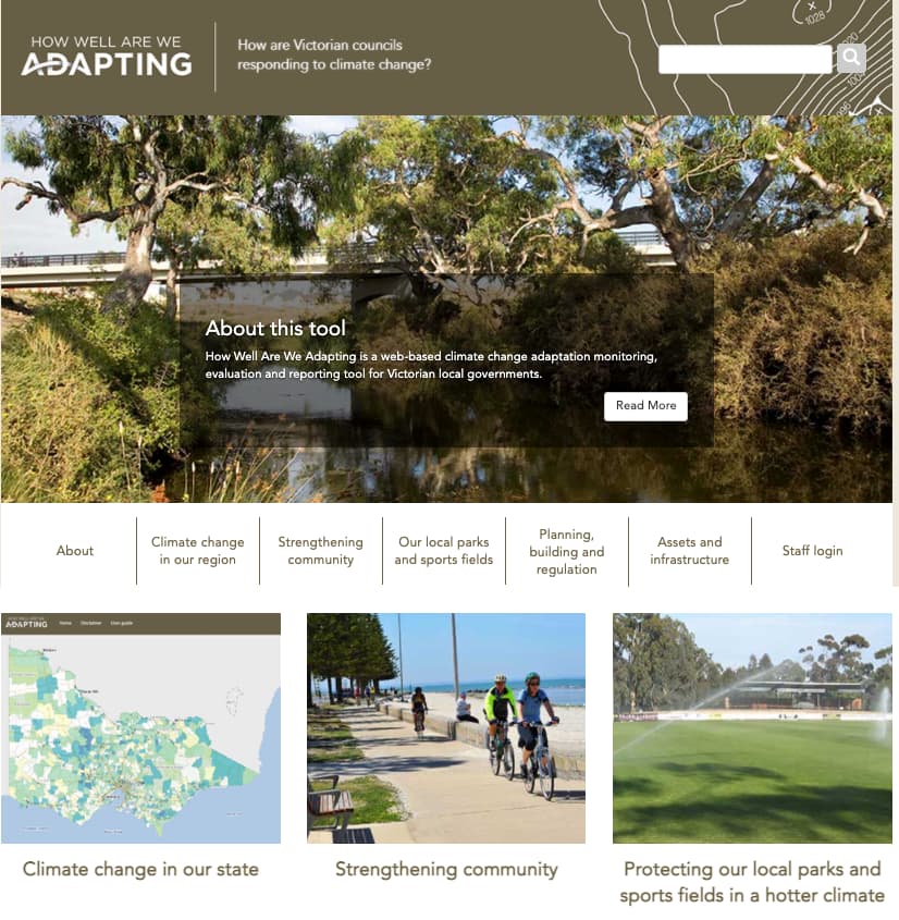 A screenshot of the front page of the 'How well are we apating' website.