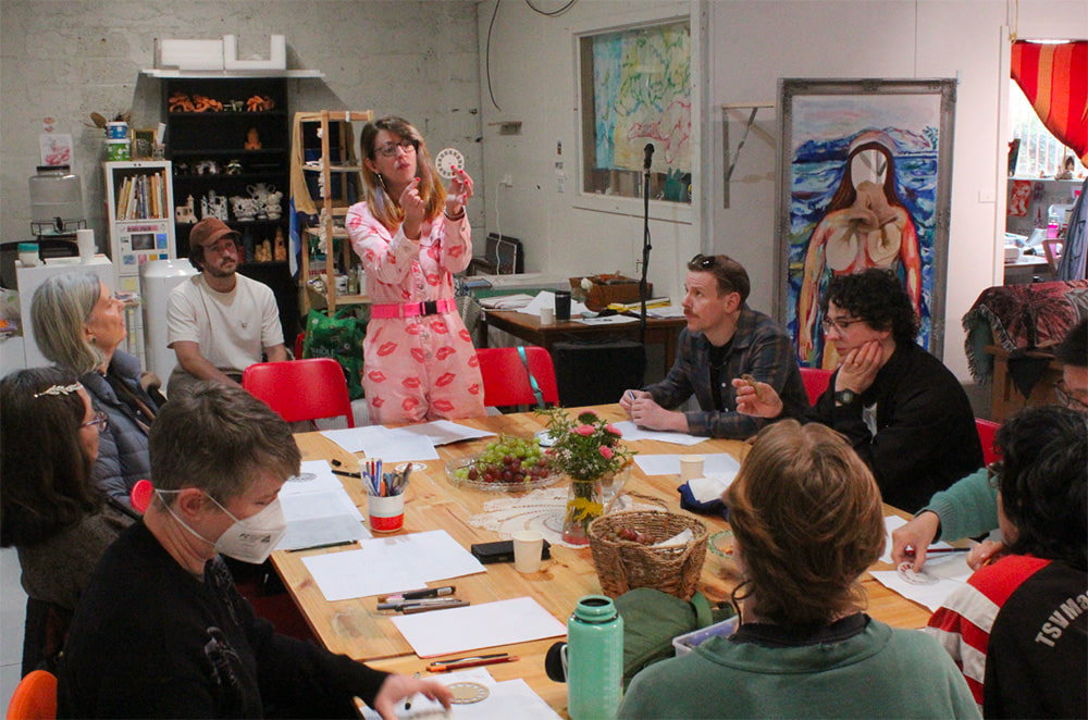 Workshop by Emilie Walsh; photo by Jes Layton.