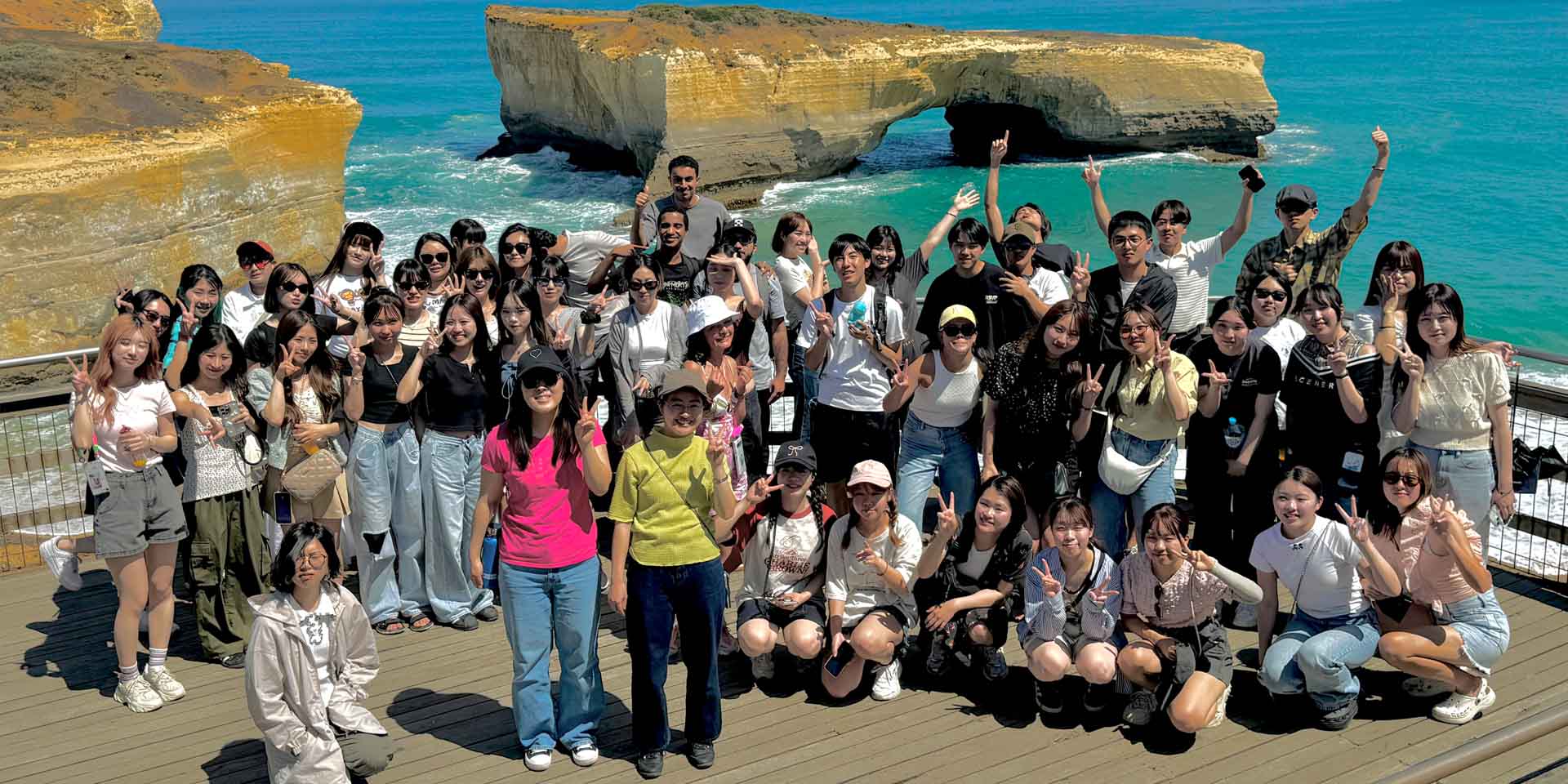 RMIT UP Great Ocean Road Visit Group Photo Crop