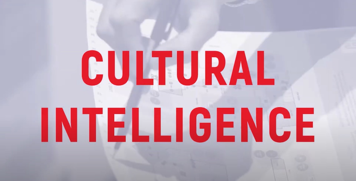 Graphic with bold red text overlay that reads CULTURAL INTELLIGENCE