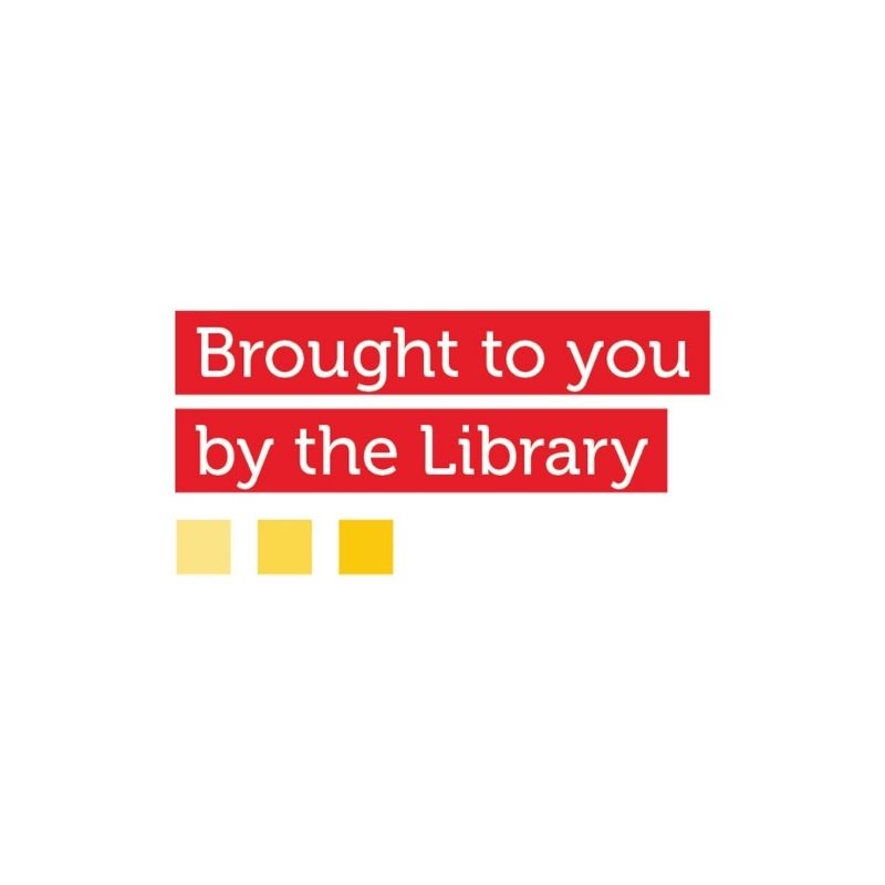 Logo that says "Brought to you by the Library".