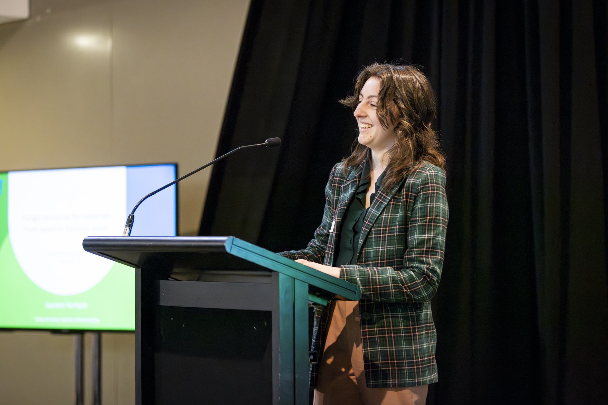 Maya Patterson-Janes presents her oral presentation during the 2025 Science Work Integrated Learning 