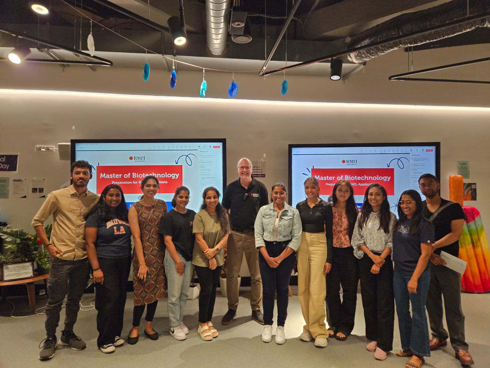 Students participating in a CV and interview workshop as part of RMIT Plus.