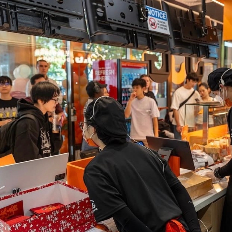 People waiting in line