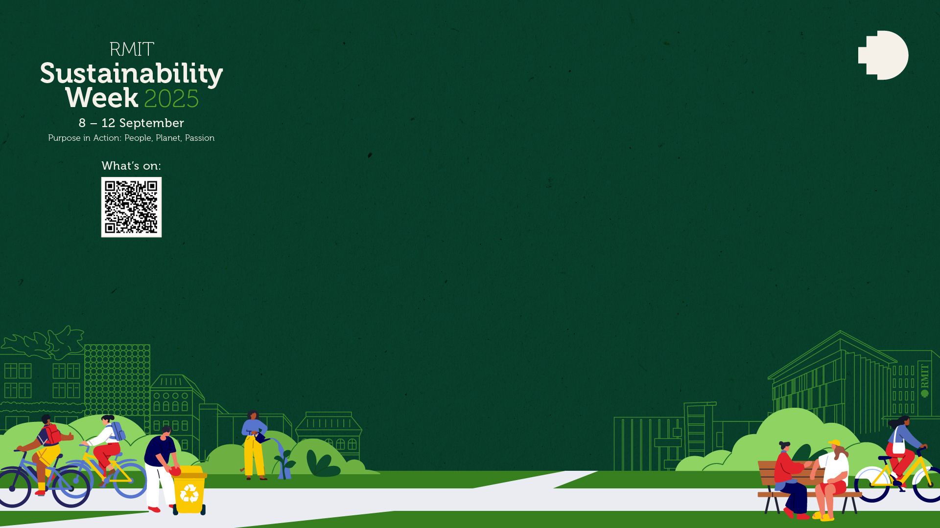 Colourful illustration of people outdoors