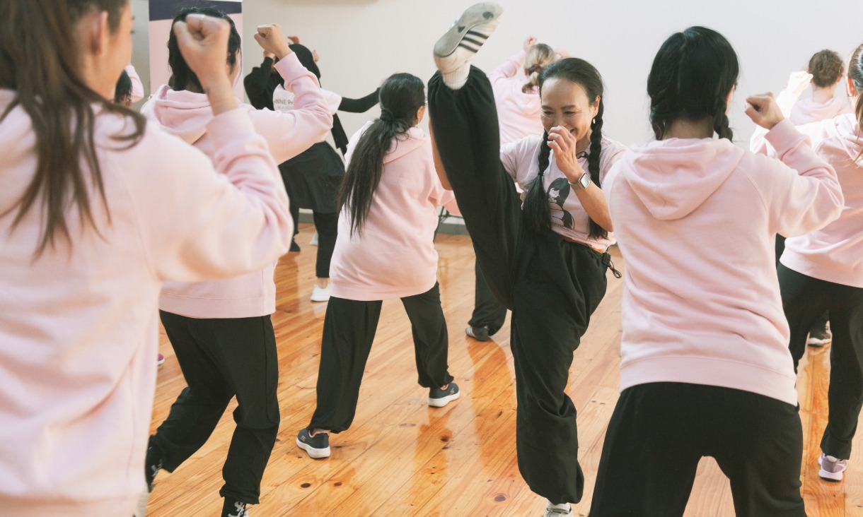 People in workout class