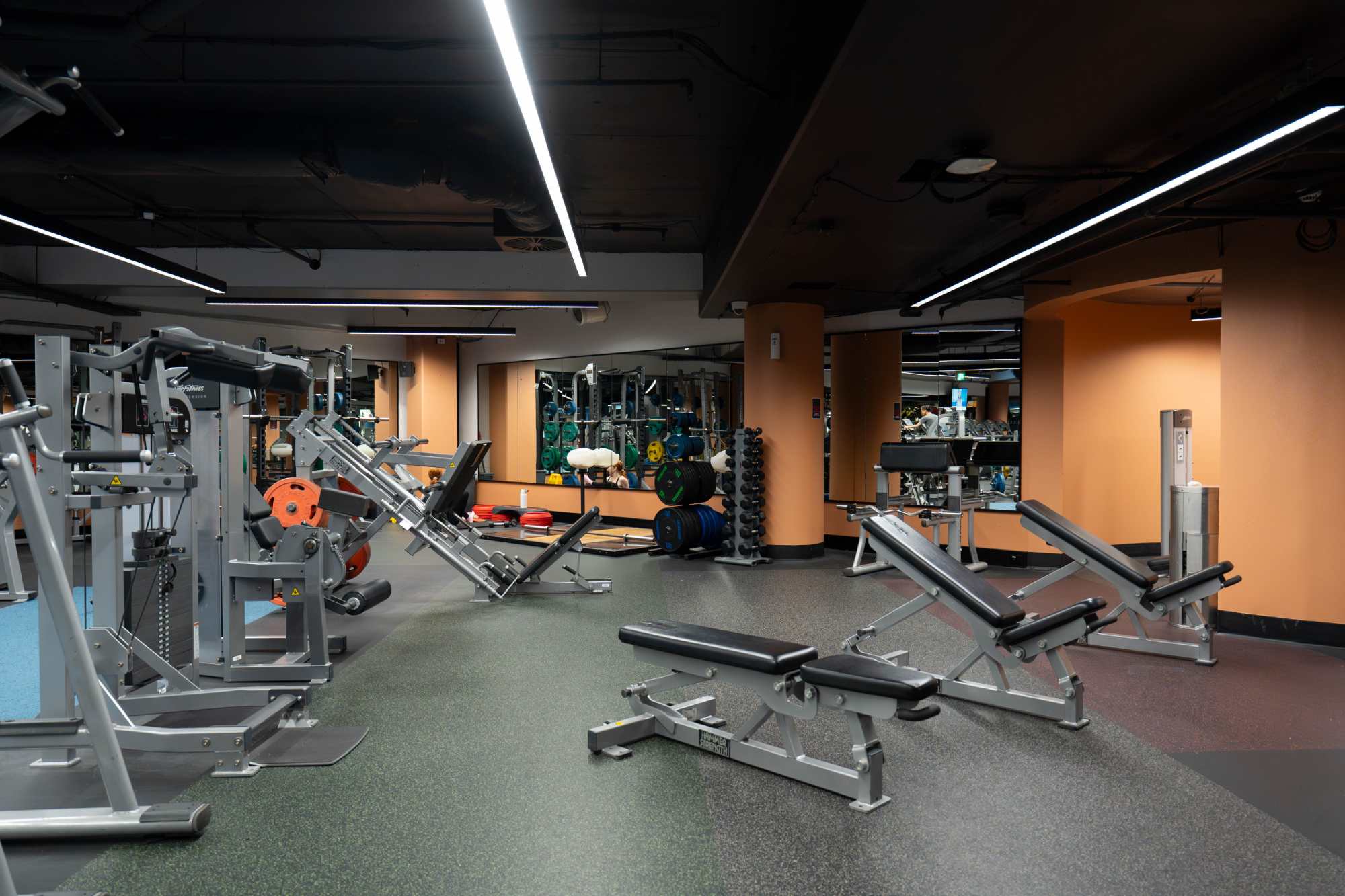 Refurbished weight room at RMIT Active Hub
