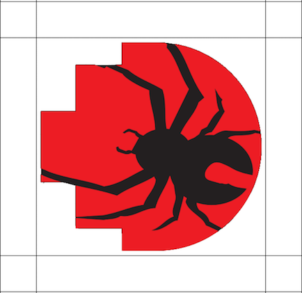 Redbacks logo with spacing lines