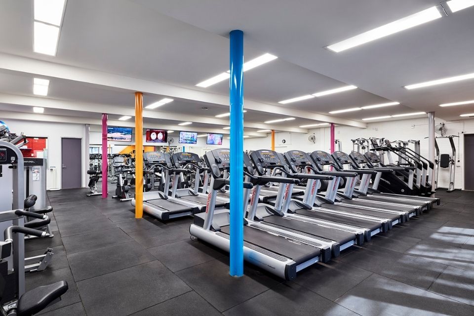 Treadmills in the gym at the RMIT Bundoora campus.