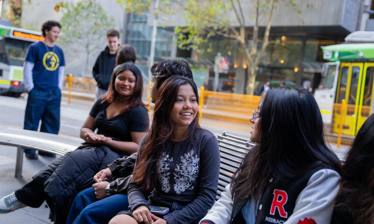 Foundation Studies students enjoy the laneways and cultural sites surrounding RMIT's City campus.
