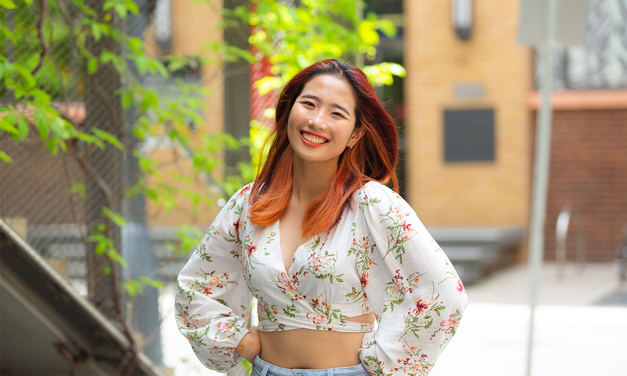 photographic portrait of international student ivy from vietnam