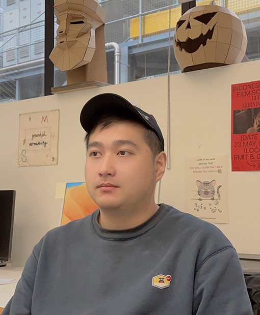 Portrait of Ming Cao, Master of Communication Design student at RMIT