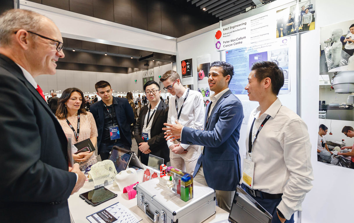 RMIT engineering students at the EnGenius industry expo