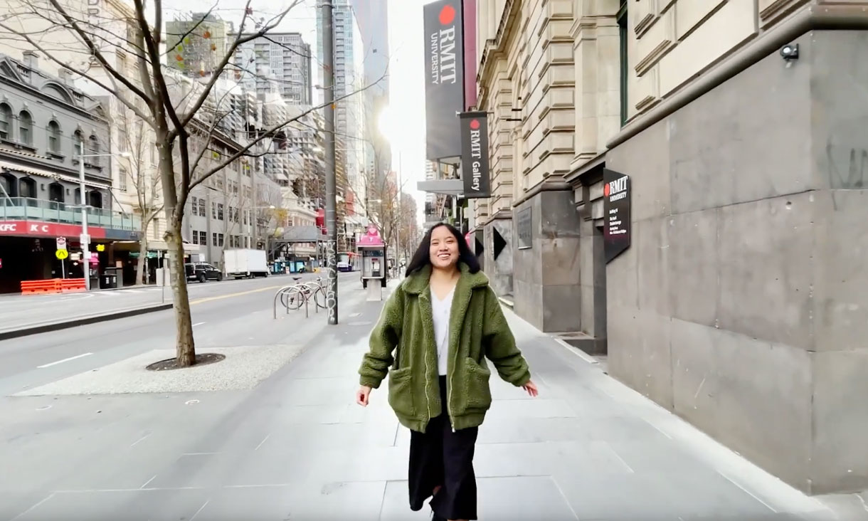 RMIT student, Lily, takes us on a walking tour of the Melbourne City Campus