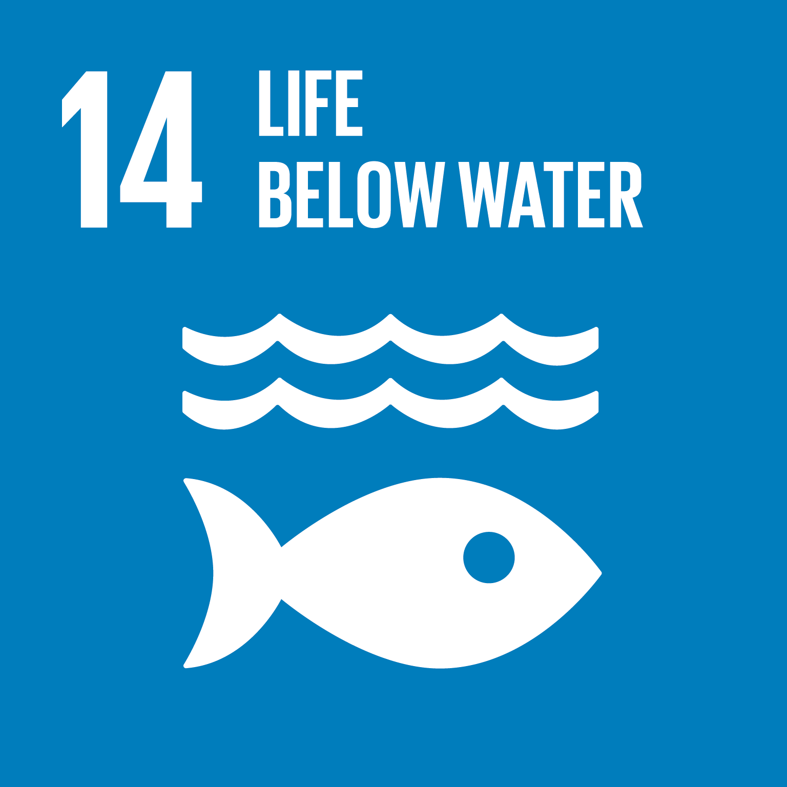 sustainable development goal 14 icon life below water