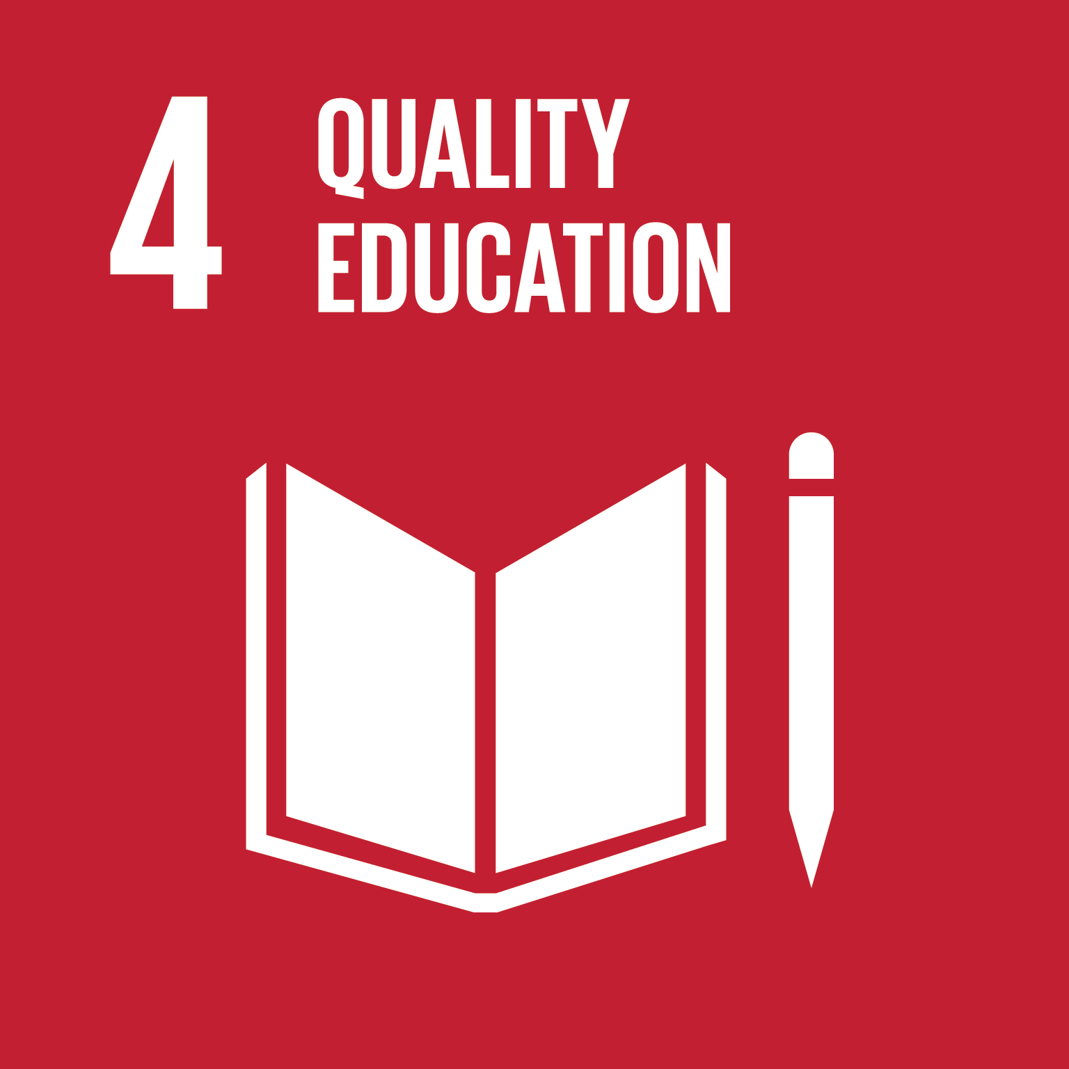 sustainable development goal 4 icon quality education