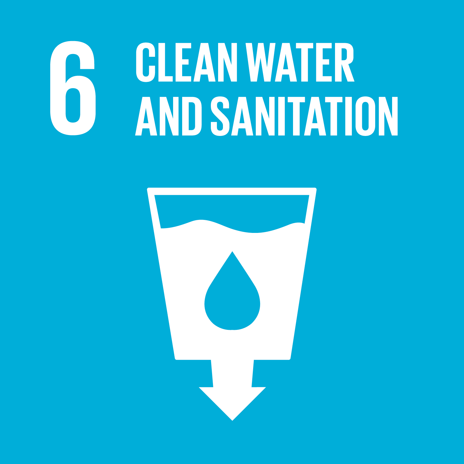 sustainable development goal 6 icon clean water and sanitation