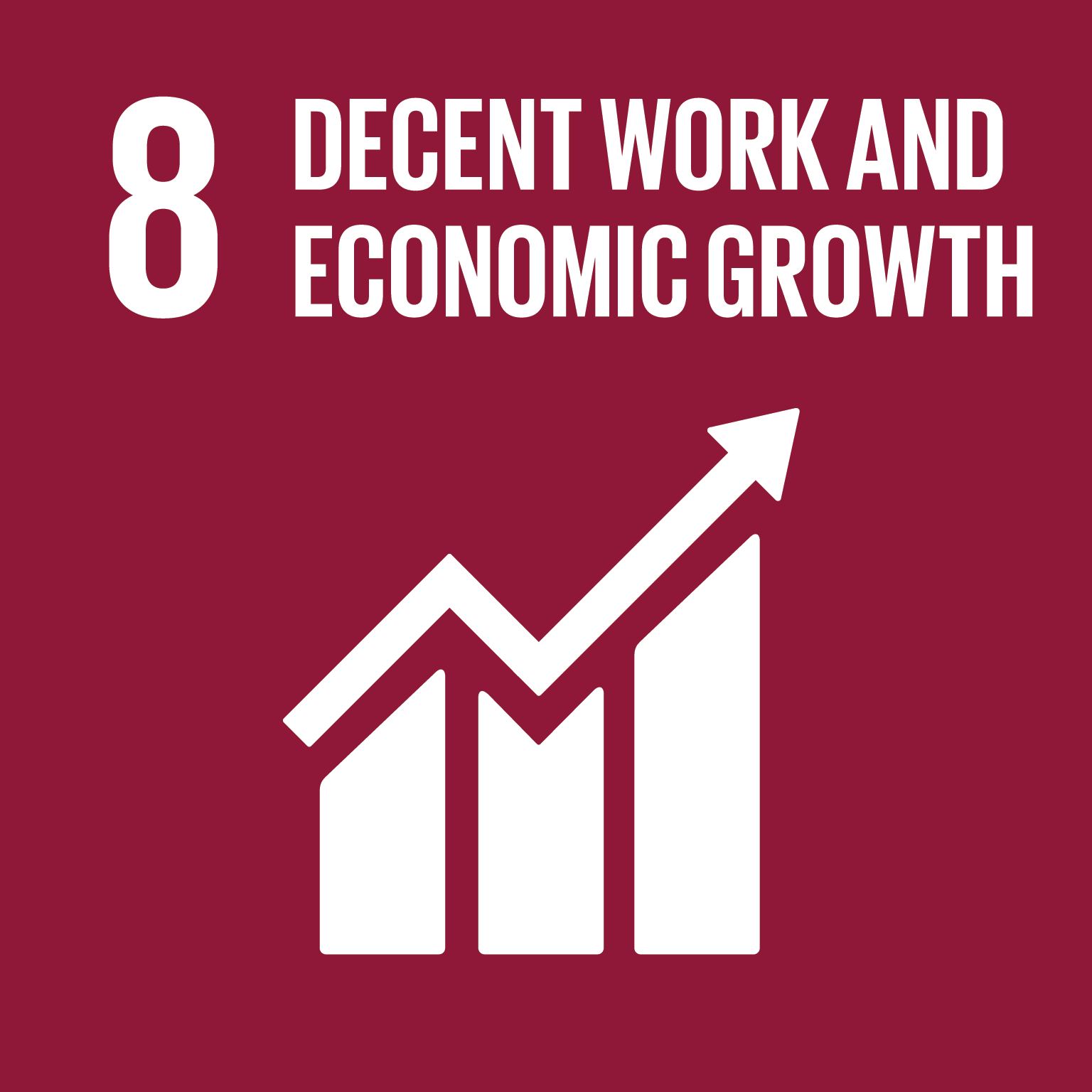 sustainable development goal 8 icon decent work and economic growth