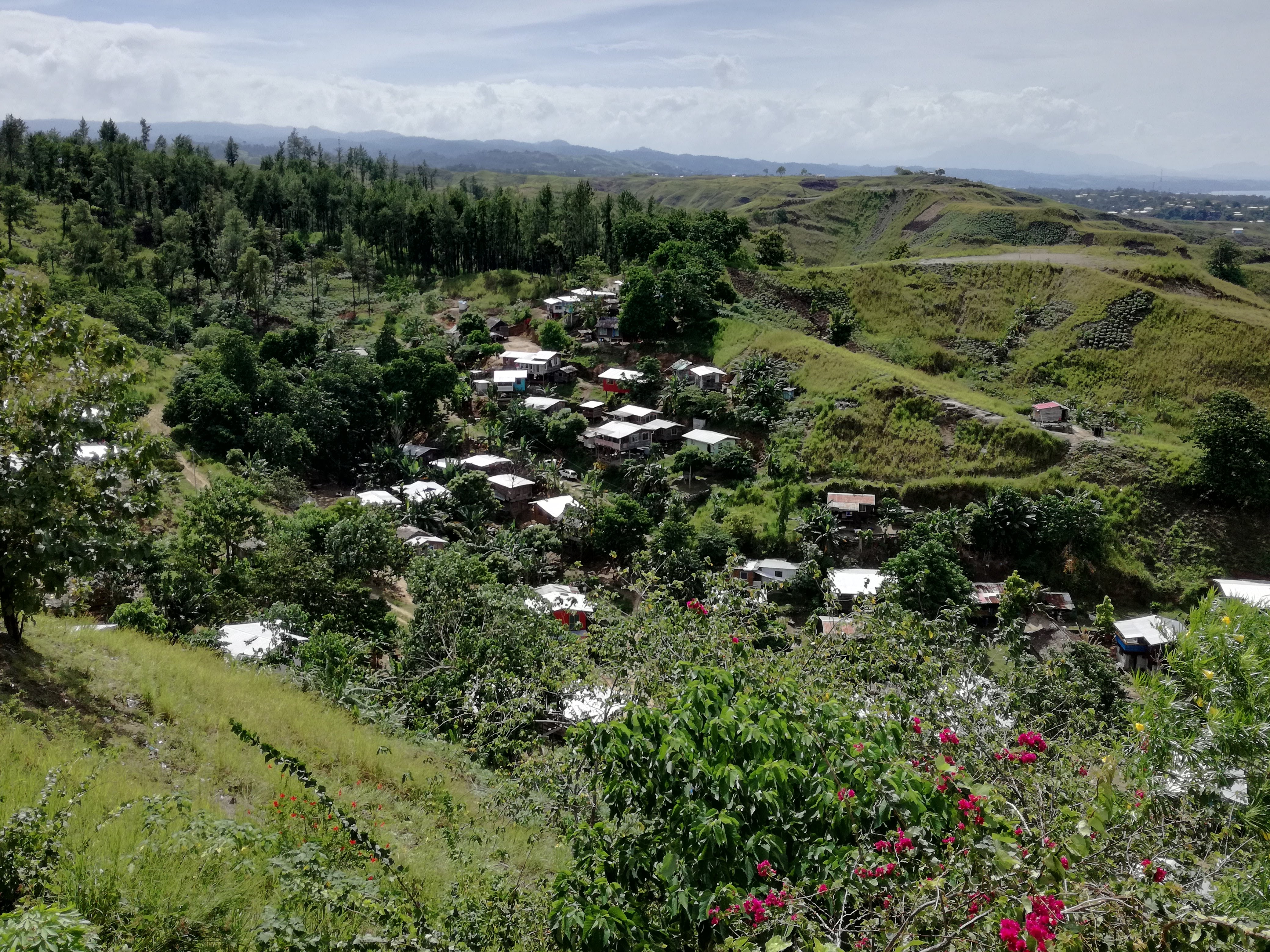 Housing on a hillside in Honiara.