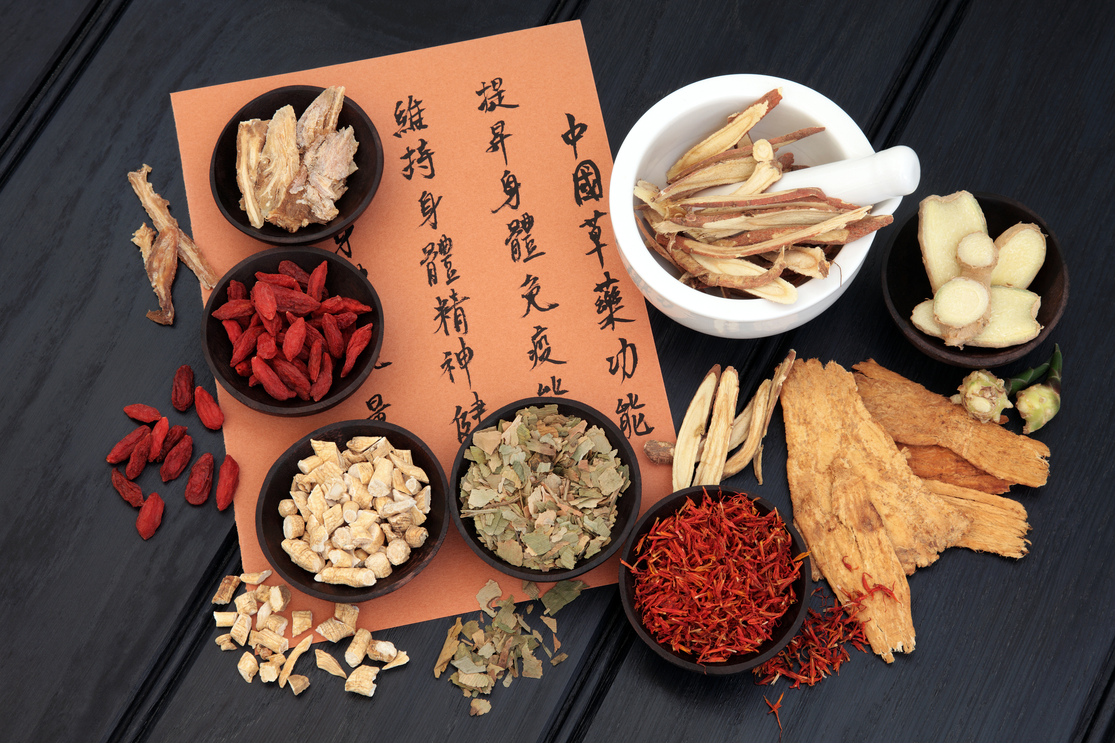 Assortment of medicinal herbs