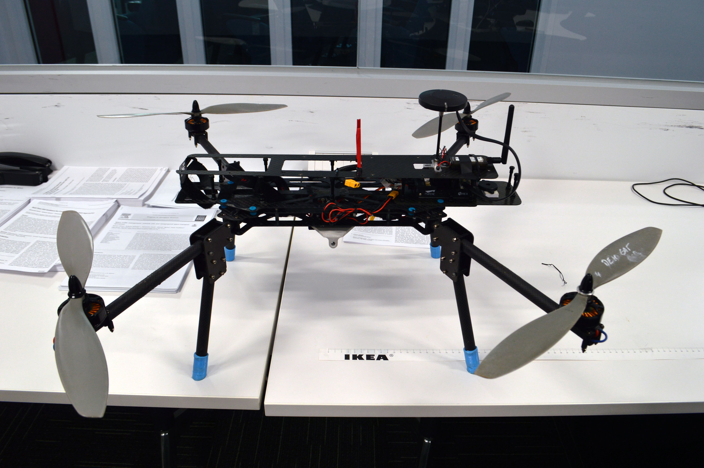 Autonomous drone at RMIT's Cyber-Physical Systems Research Group lab