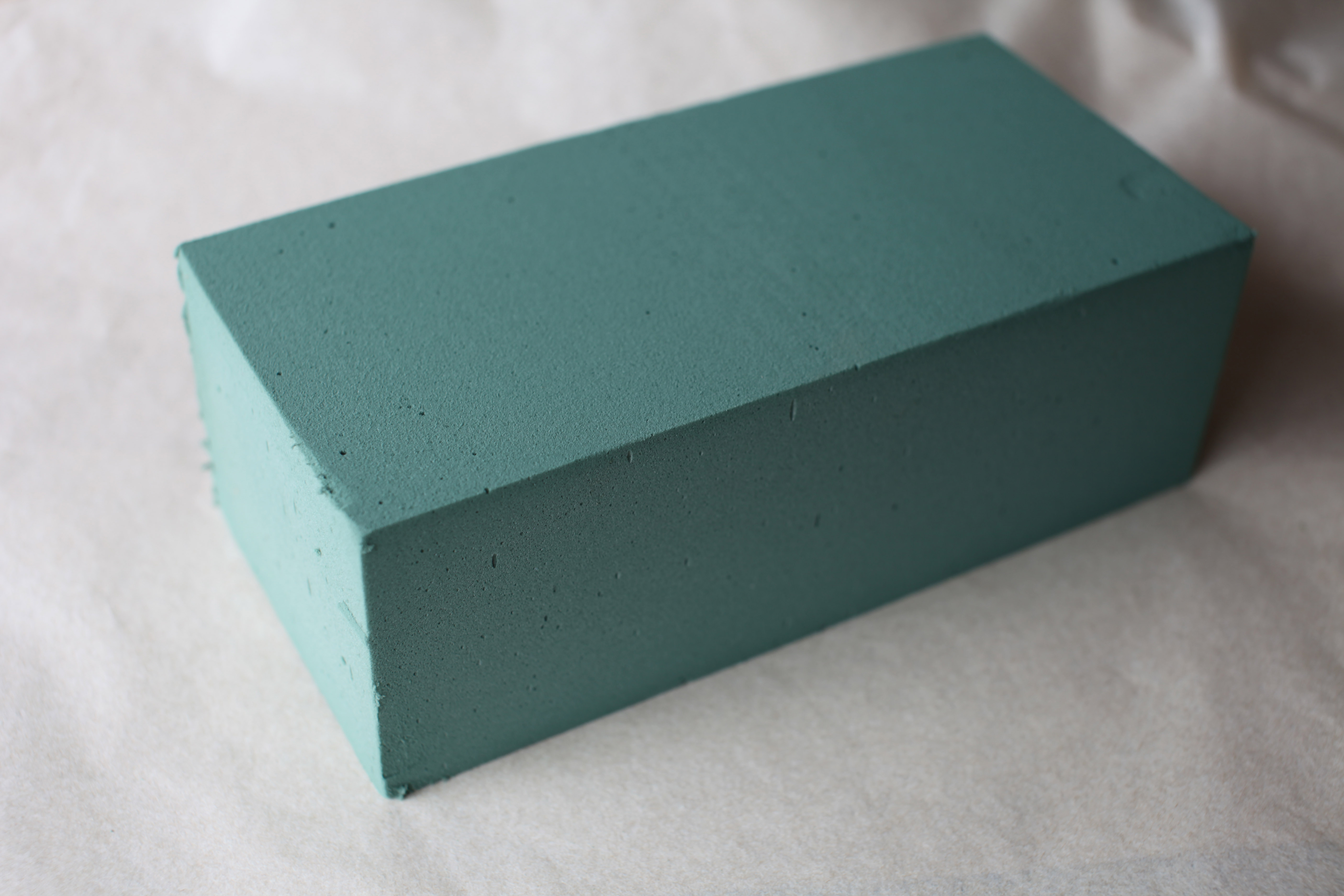Green floral foam brick