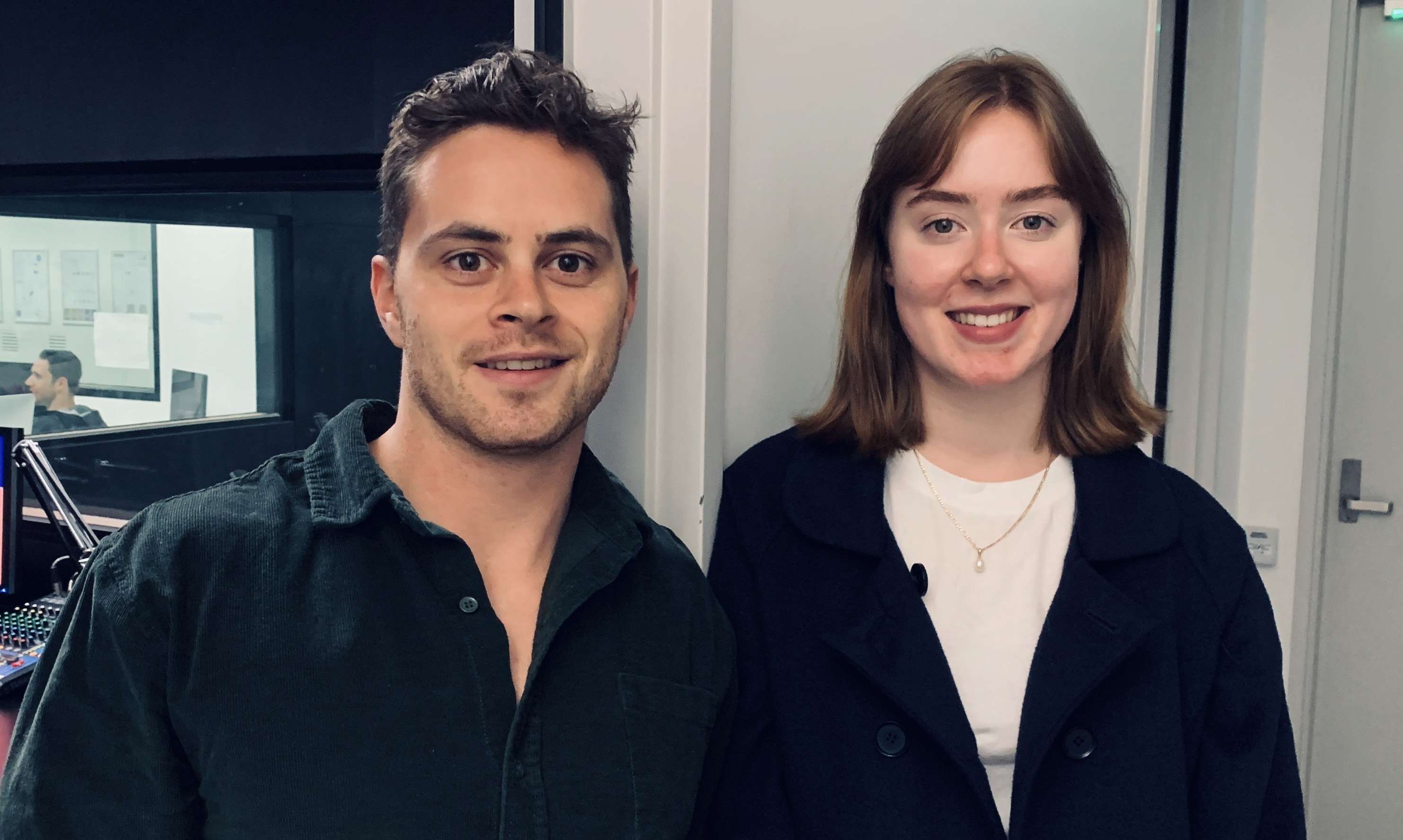 Jesse Burns and Rachael Merritt in the RMIT studio.