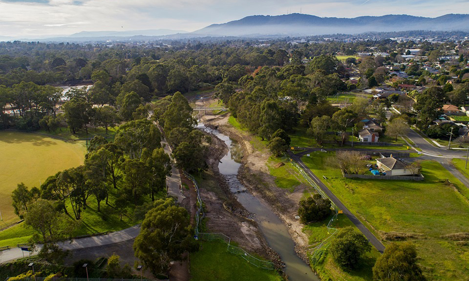 Dandenong Creek in Melbourne's south-east.