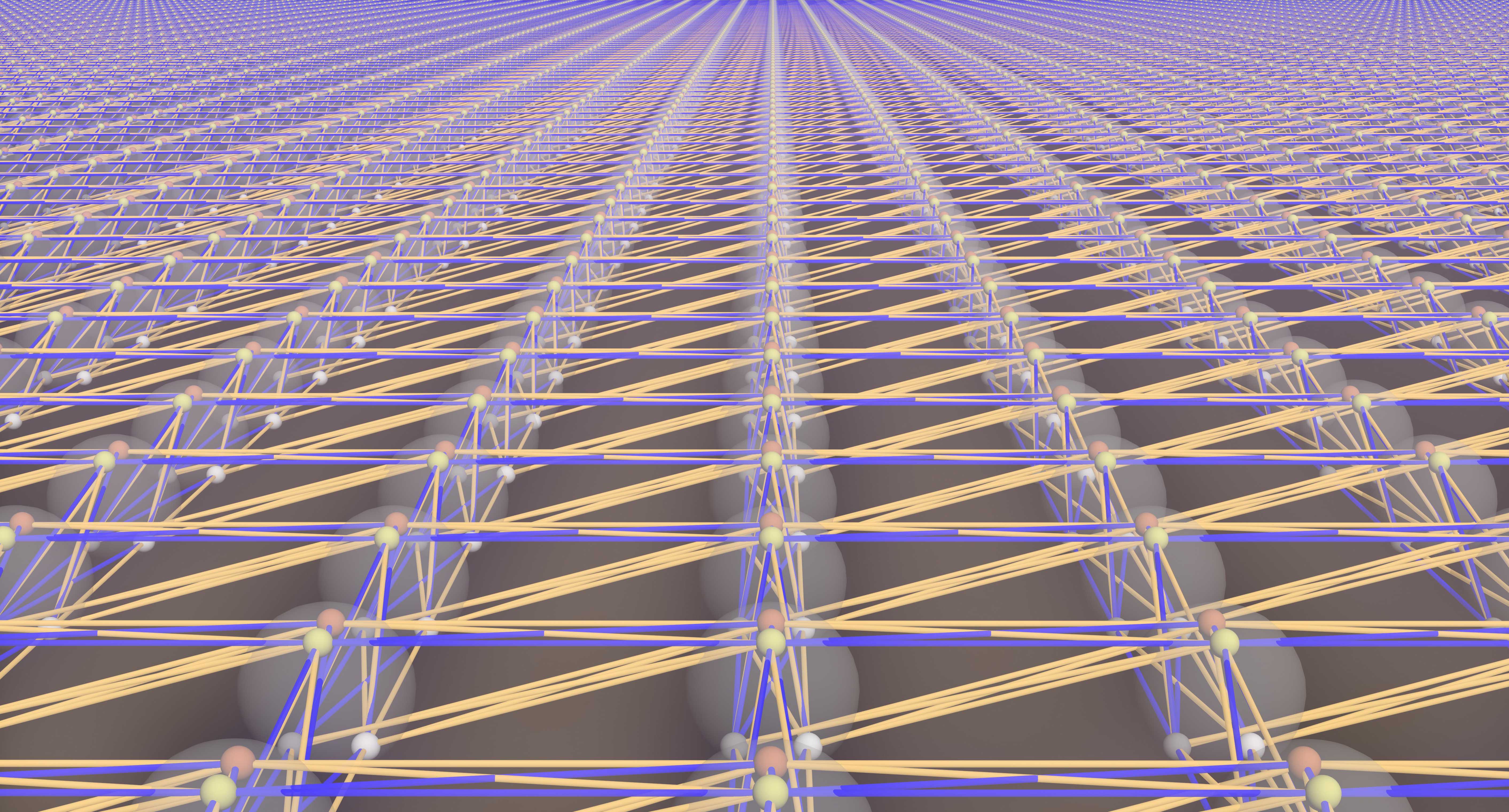 Graphic of the entanglement structure of a large-scale quantum processor made of light