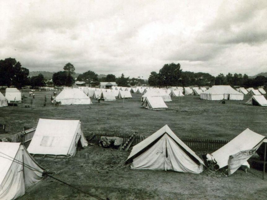 Quarantine camps were set up in border towns during the Spanish flu pandemic. (Supplied By The Albury And District Historical Society)