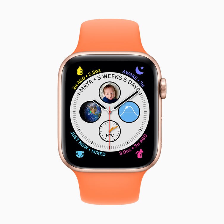 Apple’s WatchOS 7 will have one watch face called ‘Glow Baby’. Parents can use this to view times for naps, changing and feeding all at once. Apple