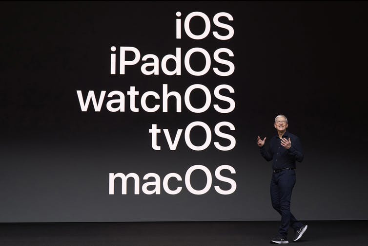 CEO Tim Cook delivered a keynote address during the virtual 2020 Apple Worldwide Developers Conference on June 22. The conference runs until June 26. Apple/EPA