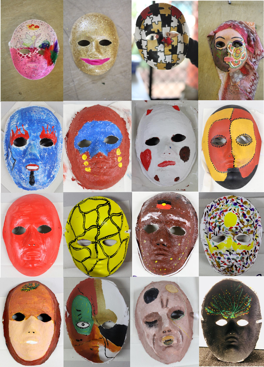 One of the projects the group created, titled 'The Masks We Are.'