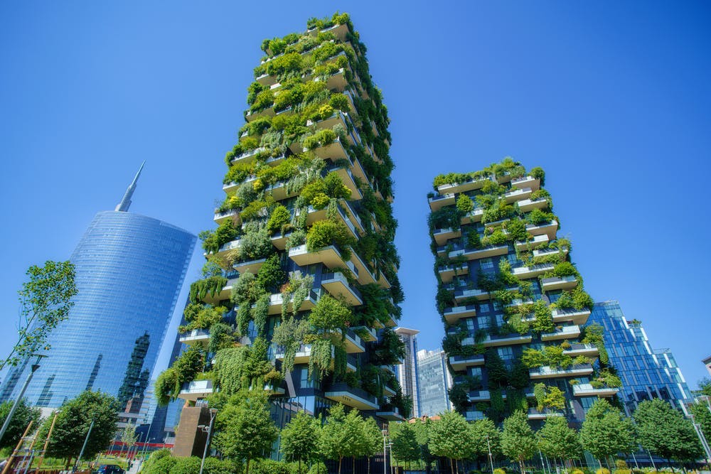 A stunning vertical forest in Milan, Italy. Shutterstock