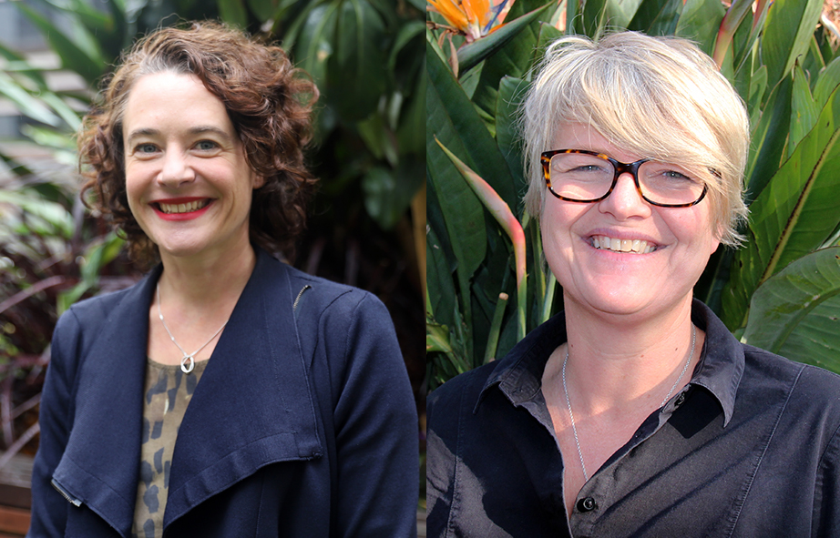 Together, Professor Sarah Bekessy (left) and Professor Katherine Johnson (right) will investigate how nature-based social prescribing works around the world and how Australia can apply the practice. 