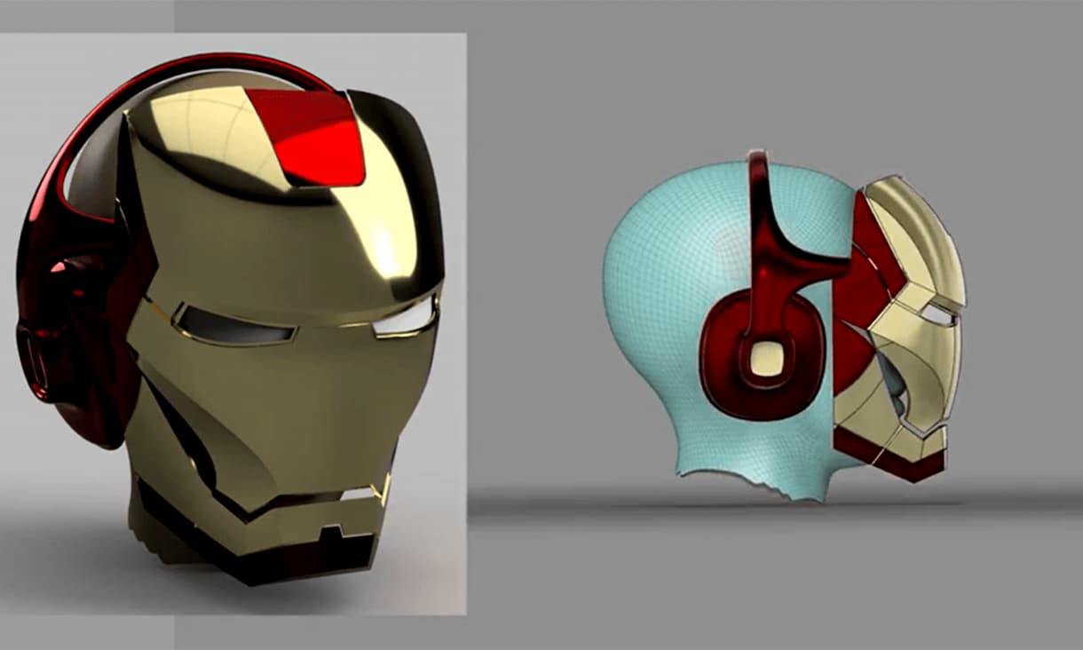 Hearing protection face shields have been incorporated in the design and can look like pop culture characters such as Iron Man.