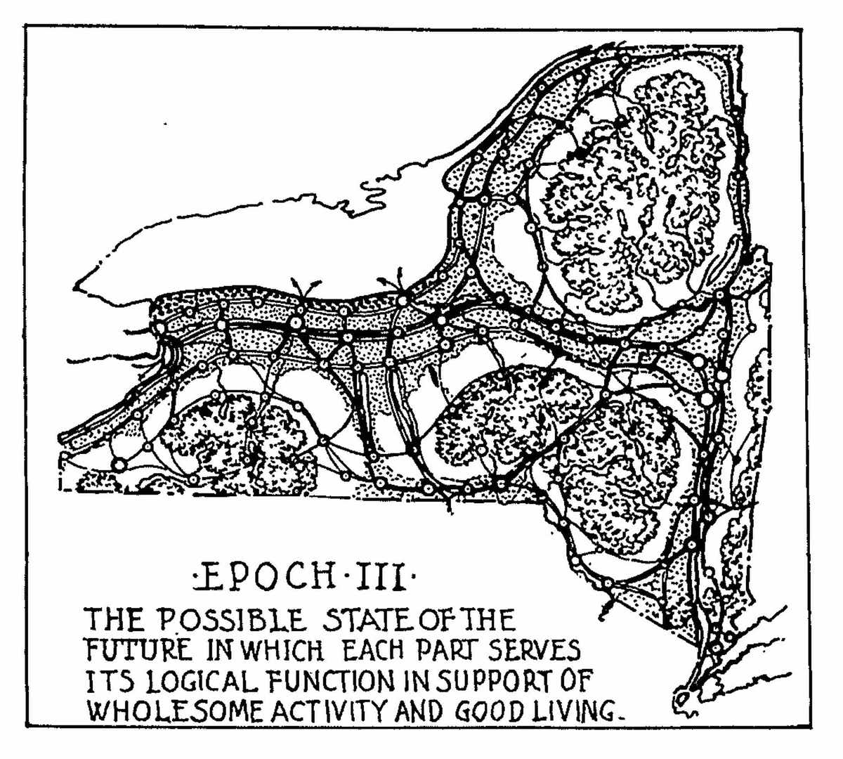 Henry Wright was inspired by the idea of the city comprised of ‘cells’. Report of the State of New York Commission of Housing and Regional Planning (1926)
