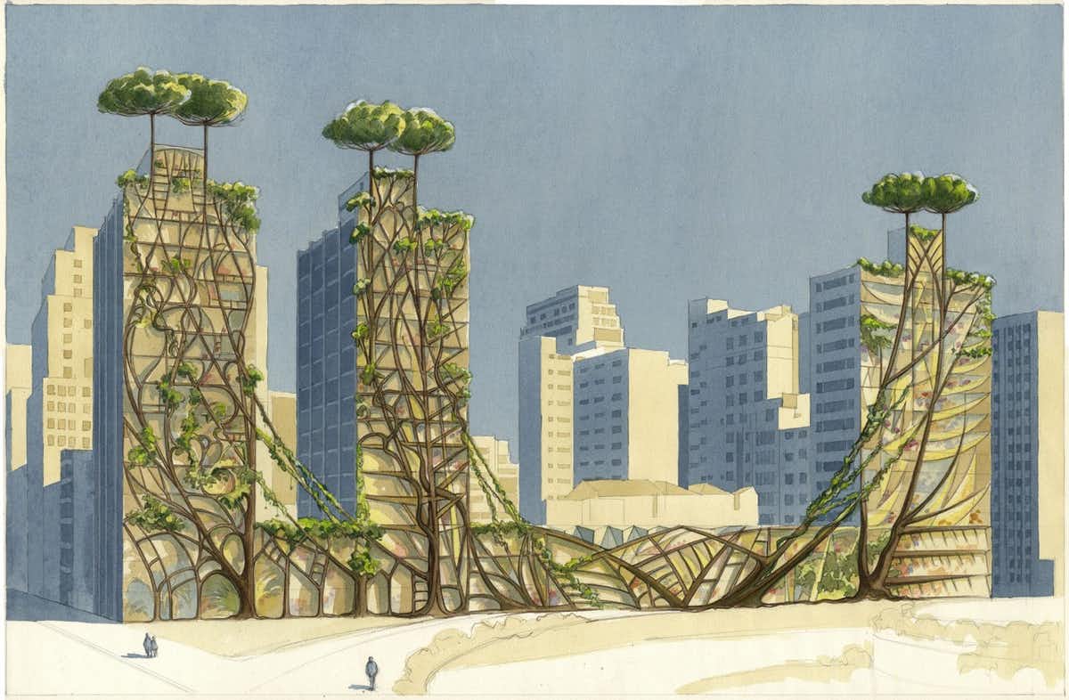 Schuiten proposed the idea of a ‘vegetative city’.