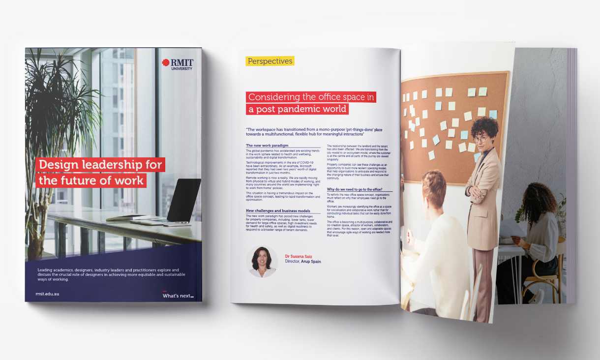 Experts share their insights on design leadership for the future of work in a new report published by RMIT Europe.