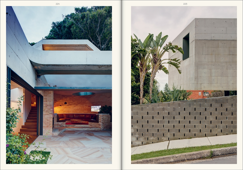 Two picture side by side of pages from 'Setting Architecture', Neeson Murcutt Neille