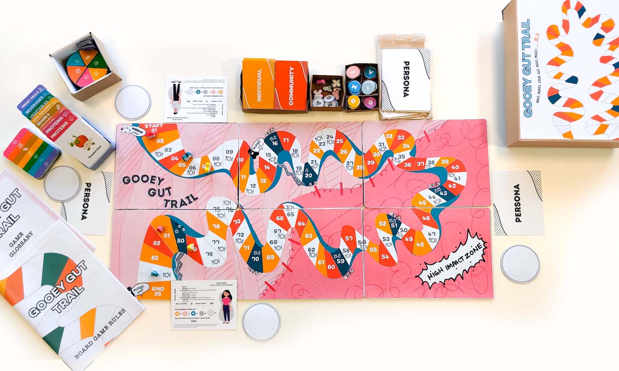 Alt Text is not present for this image, Taking dc:title 'gooey gut trail board game'