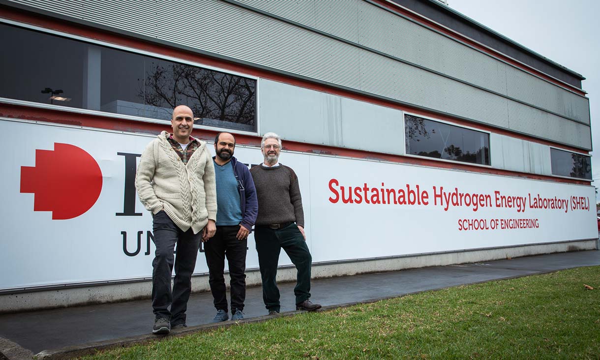The research team is from the Sustainable Hydrogen Energy Laboratory (SHEL) in the School of Engineering. Credit: RMIT University