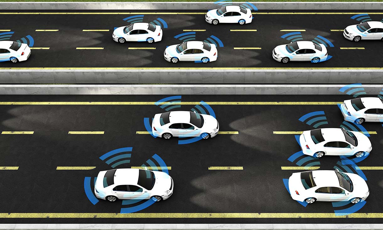 Neuromorphic vision technology could one day enable a self-driving car that can see and recognise objects on the road in the same way that a human driver can. Credit: Adobe Stock