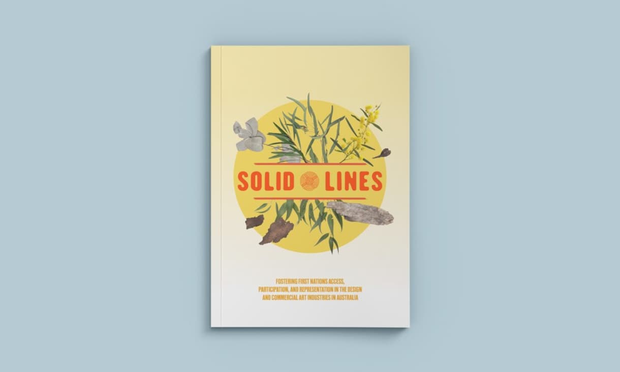 the front cover of a book titled Solid Lines