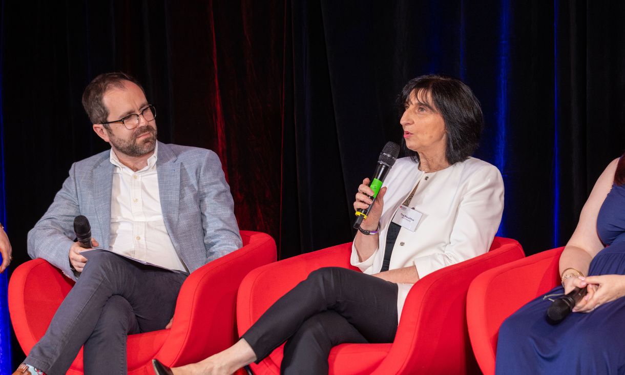 The Hon. Nick Staikos, Minister for Local Government in Victoria, and RMIT educator Tina Manolitsas.