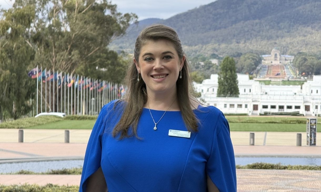 Dr. Brianna Chesser at Parliament House, Canberra. 