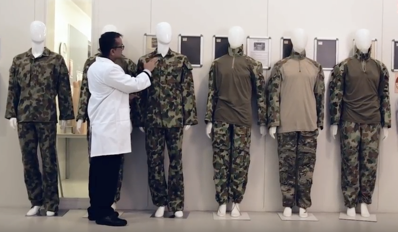 Defence uniforms developed at RMIT's Centre for Materials Innovation and Future Fashion in collaboration with DMTC.